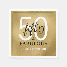 Fünfzig und Fantastisch Skript 50. Geburtstag Serviette
