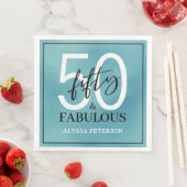 Fünfzig und Fantastisch Skript 50. Geburtstag Serviette (Beispiel)