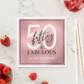 Fünfzig und Fantastisch Skript 50. Geburtstag Serviette (Beispiel)