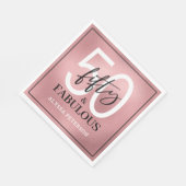 Fünfzig und Fantastisch Skript 50. Geburtstag Serviette (Ecke)