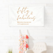 Fünfzig und Fantastisch Skript Gold 50. Geburtstag Banner (Insitu)