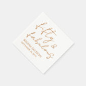 Fünfzig und Fantastisch Skript Gold 50. Geburtstag Serviette (Ecke)
