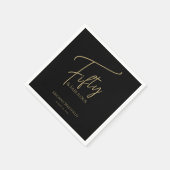 Fünfzig und Fantastisch Skript Name Datum 50. Gebu Serviette (Ecke)