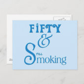 Fünfzig und Rauchen Postkarte (Vorne/Hinten)