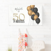 Fünfzig und üppige Geburtstagsparty Banner (Insitu)