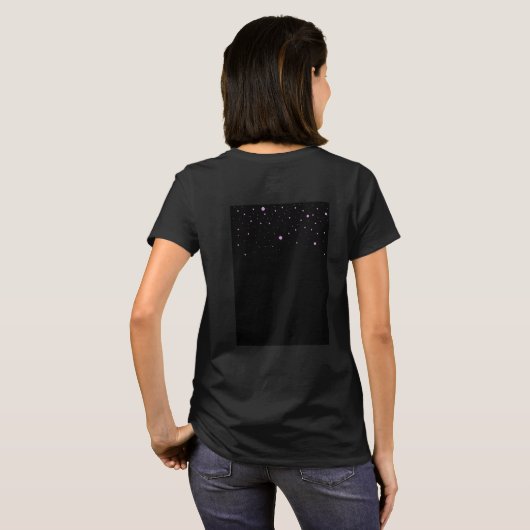 Fünfzig und üppiger Text, Hot-Pink, Funkelnd Schwa T-Shirt (Schwarz voll)