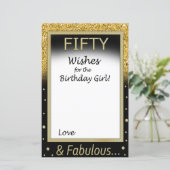 Fünfzig Wünsche für das Geburtstagsmädchen (Stehend Vorderseite)
