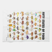 FÜNFZIGE STAATEN VON LEBENSMITTELN Vereinigte Staa Geschirrtuch (Horizontal)