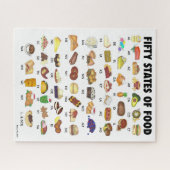 FÜNFZIGE STAATEN VON LEBENSMITTELN Vereinigte Staa Puzzle (Horizontal)