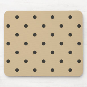 Fünfziger-Jahre-Stil Beige Punkte Mousepad