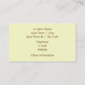 Fünfzigerjahre Art Visitenkarte (Rückseite)