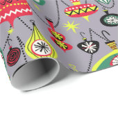 Fünfzigerjahre Atommitte- des jahrhundertsmodernes Geschenkpapier (Rolleneckpunkt)