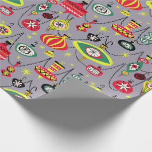 Fünfzigerjahre Atommitte- des jahrhundertsmodernes Geschenkpapier