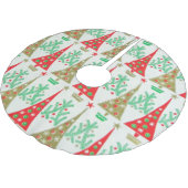 Fünfzigerjahre Cartoon-Weihnachtsbaum-Rock Polyester Weihnachtsbaumdecke (Schrägansicht)