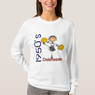 Fünfzigerjahre Cheerleader-Strichmännchen T-Shirt