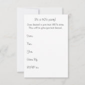 Fünfzigerjahre Einladung (Rückseite)