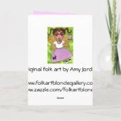 Fünfzigerjahre Fee u. Pudel-Rock - Grußkarte Karte (Rückseite)