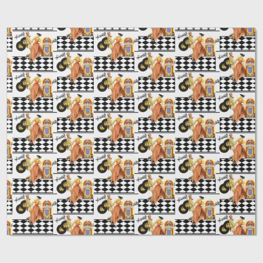 Fünfzigerjahre Geschenkpapier (Flach)