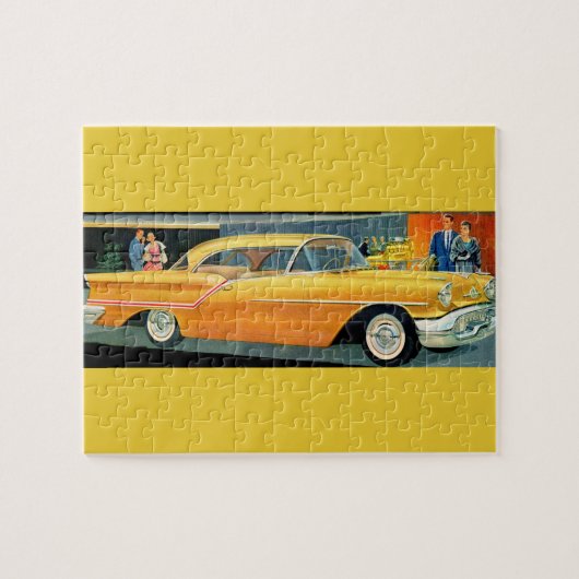 Fünfzigerjahre goldenes Rocket 88 Oldsmobile Puzzle (Horizontal)