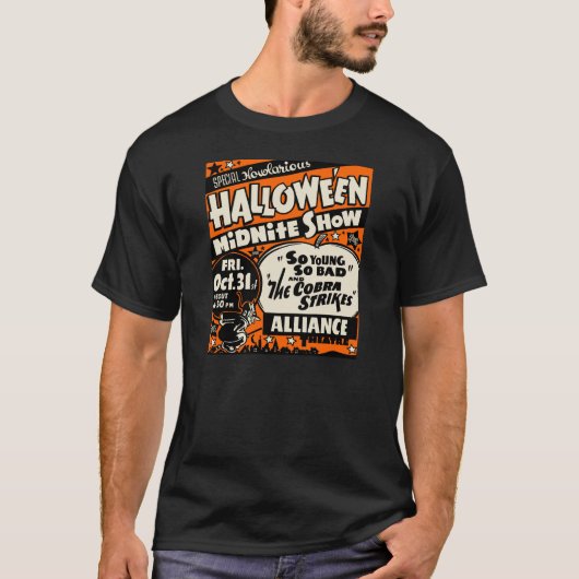 Fünfzigerjahre Halloween-Gespenst-Show-Plakat T-Shirt (Vorderseite)