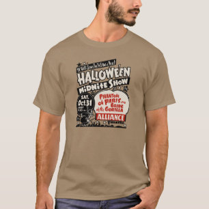 Fünfzigerjahre Halloween-Gespenst-Show-Plakat T-Shirt