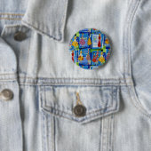 Fünfzigerjahre Hausfrau-Entwurf Button (Beispiel)