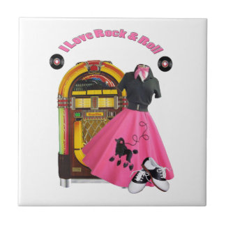 Fünfzigerjahre I Liebe-Felsen u. Rollenfliese Fliese