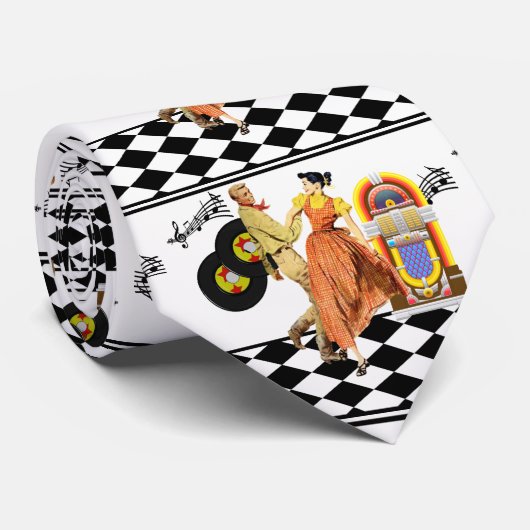 Fünfzigerjahre Krawatte (Gerollt)