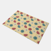 Fünfzigerjahre mit Blumen - Tür-Matte Fußmatte (Schrägansicht)