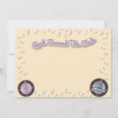 Fünfzigerjahre notieren Party Einladung (Rückseite)