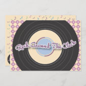 Fünfzigerjahre notieren Party Einladung (Vorne/Hinten)