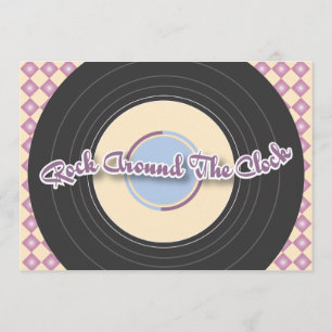 Fünfzigerjahre notieren Party Einladung