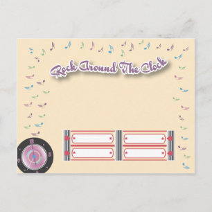 Fünfzigerjahre Party UAWG Postkarte