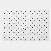 Fünfzigerjahre reden Schwarzweiss-Tupfen an Geschirrtuch (Horizontal)