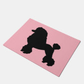 Fünfzigerjahre rosa Pudel-Rock-inspirierte Fußmatte (Schrägansicht)