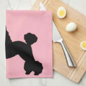 Fünfzigerjahre rosa Pudel-Rock-inspirierte Handtuch (Viertel Falte)