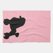 Fünfzigerjahre rosa Pudel-Rock-inspirierte Handtuch (Horizontal)