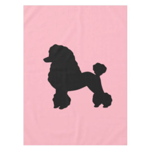 Fünfzigerjahre rosa Pudel-Rock-inspirierte Tischdecke