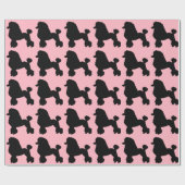 Fünfzigerjahre rosa Pudel-Rock inspiriertes Geschenkpapier (Flach)