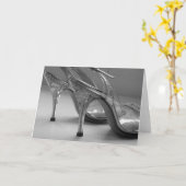 Fünfzigerjahre schnitzten den grüßenden karte (Gelbe Blume)