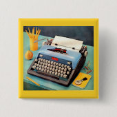 Fünfzigerjahre Schreibmaschine Button (Vorderseite)