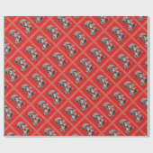 Fünfzigerjahre Scottiehund im Rot Geschenkpapier (Flach)