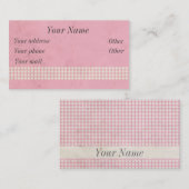 Fünfzigerjahre Vintag Visitenkarte (Vorne/Hinten)