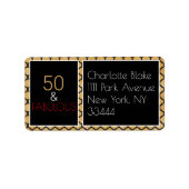 Fünfziges und fabelhaftes Etikett Adressaufkleber (Vorne)