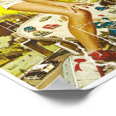 Fünfzigfuß-Alien Frauen Vintage Science Fiction Poster (Ecke)