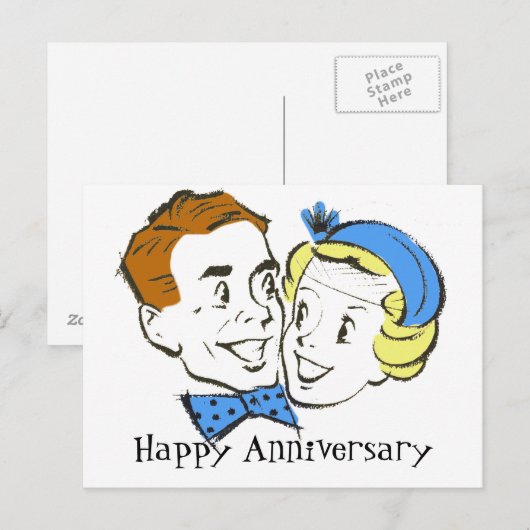 Fünfzigjährig glücklich postkarte (Vorne/Hinten)