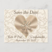 Fünfzigjährige Postkarte Speichern Sie die Daten (Vorderseite)