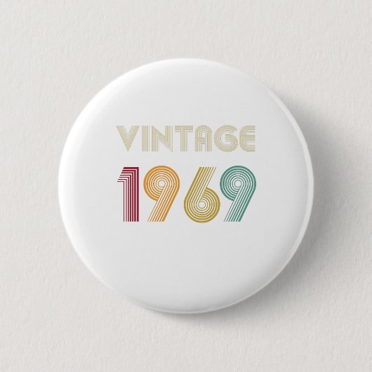 Fünfzigjähriges Geschenk 50. Geburtstag Vintag 196 Button (Vorderseite)