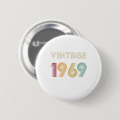 Fünfzigjähriges Geschenk 50. Geburtstag Vintag 196 Button (Vorne & Hinten)