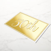 Fünfzigjähriges Jubiläum Gold Foil Einladung (Gedreht)